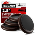 Ezprotekt 2.5 inch Non Slip Round Wood Furniture Pads for Hardwood Floors | 4 Pcs Anti Slip Furniture Coaster for Chair Sofa Bed Couch, Furniture Cups with Anti-Slide EVA Anti-Scratch (Dark Brown) - size: 2.5 inch