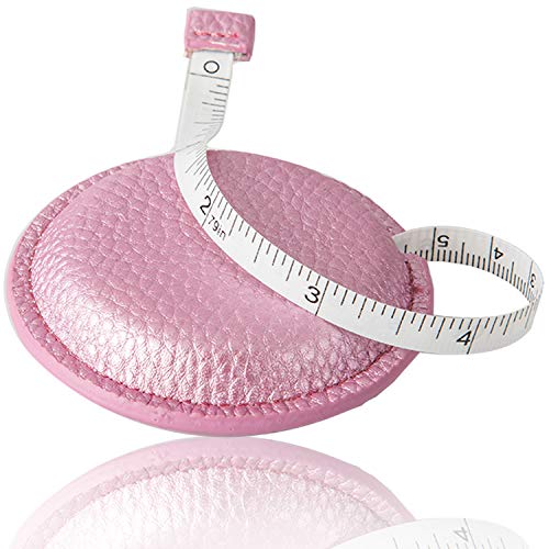 Tape Measure for Body Measuring, 79Inch/2Meters Retractable Measuring Tape for Body Fabric Sewing Tailor Cloth Knitting Craft Measurements Dual Sided - color: R-Bright pink-1 Pack