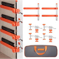 Drawer Slide Installation Jig with Toggle Clamp,Cabinet Hardware Jig with Magnetic Arm Punch Locator, Installing Faster, Straighter, and Smarter(4 Layers)