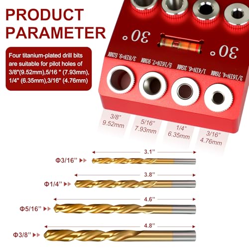 30/45/90° Angle Drill Guide Jig, Portable Bubble Level