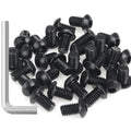35 Pieces M6 x 10mm Button Head Socket Cap Screws, Thread Pitch 1.0mm, Sutemribor M6 Black Screws, 10.9 Grade Alloy Steel, Black Oxide Finish, Fully Threaded - size: M6 x 10mm, style: Button Head