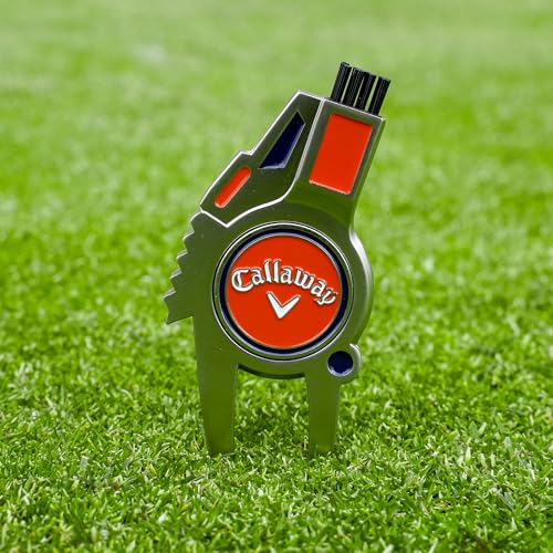 Callaway 4-in-1 Golf Divot Repair Tool - color: Orange/Navy