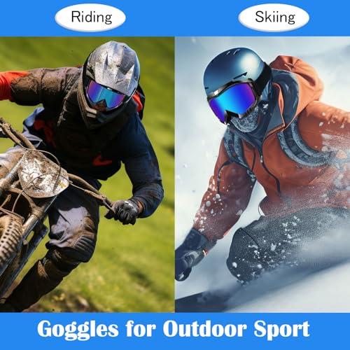 ATV Dirt Bike Goggles 2-Pack Motorcycle Gear Motocross Riding Racing - color: Color Lens