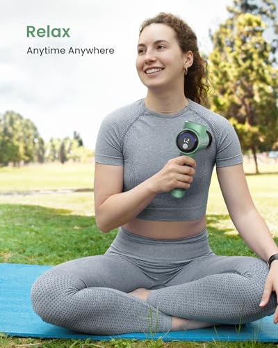 RENPHO Active Massage Gun, Deep Tissue Percussion Back Massager - color: Gentle-green