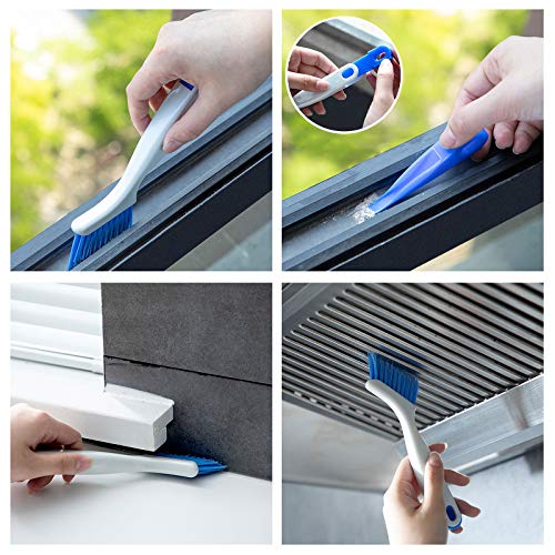 2 Pcs Cleaning Brush Small Scrub Brush for Cleaning Sink Bathroom Kitchen Edge Corner Grout Household Use with Handle