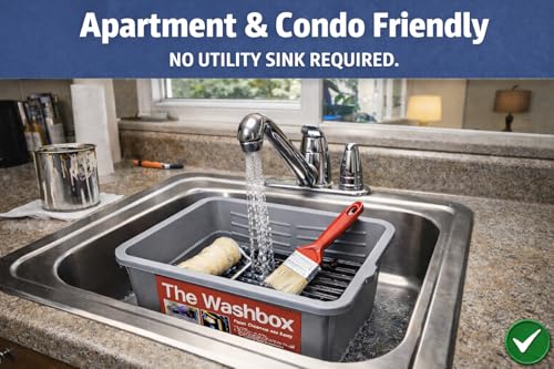Paint Tray for Brush Clean Up Large Insert for Sinks to Make Paint Cleanup Easy - color: Gray