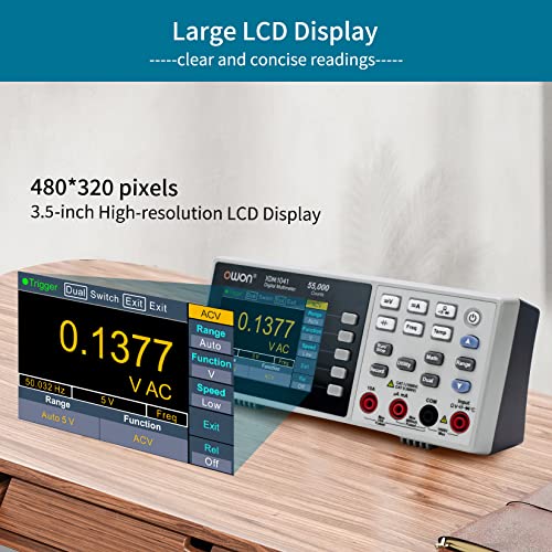 OWON XDM1041 Portable Digital Multimeter,3.5in Desktop Digital Multimeters, 55000 Counts LCD True RMS Temperature Tester Meter for Instruments and Laboratories, Factories - style: XDM1041