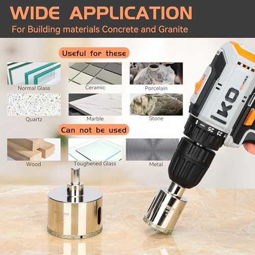 MOLLOM 1-3/8" (35mm) Diamond Hole Saw with 2 Pilot Drill Bit - size: 35mm | 1-3/8", style: Single Pack