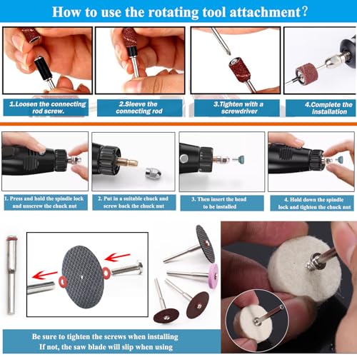 105PCS Rotary Tool Accessory Kit with Sanding Drum, 1/8-inch Shank Universal Fit for Most Rotary Tools, for Sanding, Polishing, Cutting, Grinding, Cleaning, Engraving, Drilling - color: 105pcs-14 Styles
