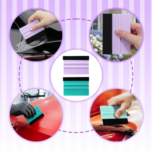 2 PCS Felt Squeegee for Vinyl, 4 Inch Wallpaper Smoothing Tool
