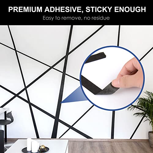 Black Painters Tape, 0.7 in x 60 yd x 3 Rolls(180 Yards Total) - color: Black, size: 0.7", 60 yards