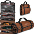 WELKINLAND Heavy-Duty Waxed Canvas Tool Roll, 7-Pocket 15L Tool Bag Roll