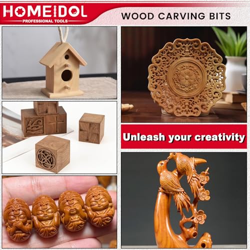 10Pcs Wood Carving Drill Bits Set for Dremel Rotary Tool Engraving Bits - style: 【10 PCS】10 Shapes