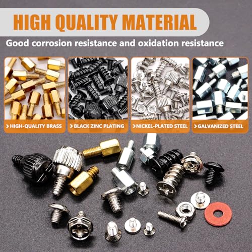 mankk 23 Sizes M.2 Computer Screws Motherboard Standoffs Laptop Screws for Motherboard,HDD Hard Drive,SSD,PC Case,PC Fan,ATX Case,CD-ROM - color: Multi-201PCS