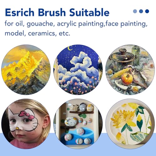 ESRICH 60PCS Paint Brushes, Paint Brush for Acrylic Painting - color: Black, size: 60