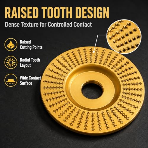 3PCS Angle Grinder Polishing Pad, Wood Grinding Disc Set for Angle Grinder, Tungsten Carbide Grinding Wheel Wood Carving for Cutting, Wood Sanding Polishing and Surface Finishing (Mix,Gold)