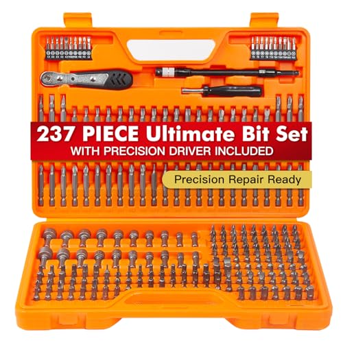 237-Piece Screwdriver Bit Set with Ratchet & Security & 20 Precision Bits - style: 237PCS