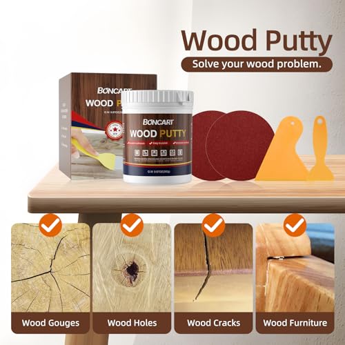 Boncart Wood Filler, 9.87 OZ Black Wood Putty - color: 9.87OZ Black