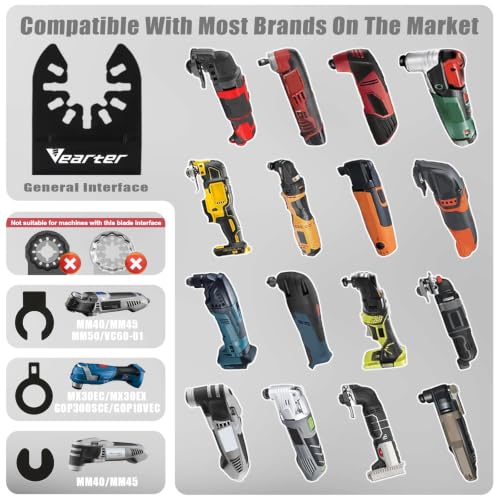 Diamond Oscillating Multi Tool Blade 5PCS, Grit Grout Removal