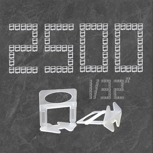 Tile Leveling System Clips 1/32" 2500 Pcs DIY Tiles Leveler Spacers Tile Leveling System for Professional Ceramic Tile and Stone Installation - size: 1.0mm-tile leveling clips