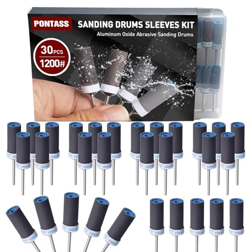 30 Pcs 1200 Grit Sanding Drums for Rotary Dremel Tool - style: 1200 Grit 30 Pcs