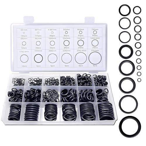770Pcs O-Ring Assortment Kit 18 Sizes Nitrile Rubber - style: 18 Size/770 Pcs