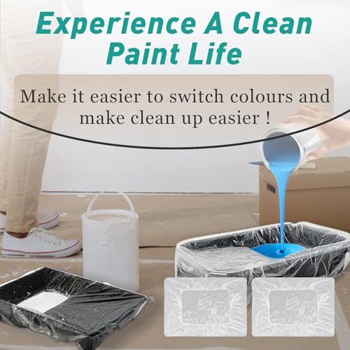 50 Pcs Paint Tray Liners Disposable - 9 Inch Paint Roller Tray Liner - size: 9 Inch