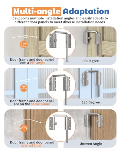 Sliding Door Loop Lock, Security U-Bolt Locks, Silver - color: Silver-1PC