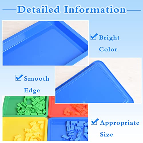 10 Pack Plastic Art Trays: 8 Color Sensory Trays for Kids Crafts & DIY Projects - style: 10PCS 8 Colors