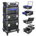 AIRAJ 5 Tier Stackable Tool Box with Wheels, Rolling Tool Box Organizer