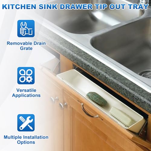 11" Tip-Out Plastic Sink Trays + Steel LD-0220-50SC Soft Close Pivot Hinges