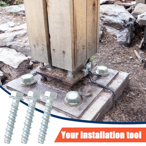 Tandefio 100 Pack 5/16 x 2 Concrete Anchors and Screw Kits Galvanized - size: 5/16" X 2"