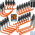 HUPBIPY 26 Pack Garage Hooks Heavy Duty, Wall Mount Ladder Hooks - color: 26 Pack Orange