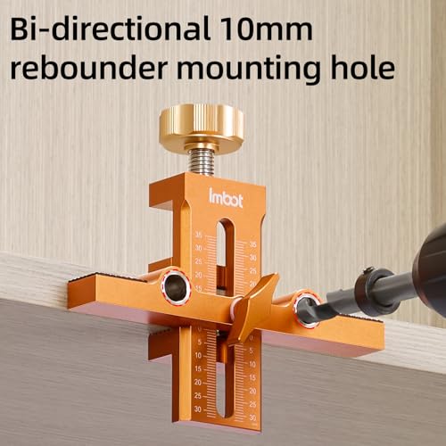Imbot Cabinet Door Jig, Adjustable Double Punch for Frameless/Framed Doors - style: Double-hole