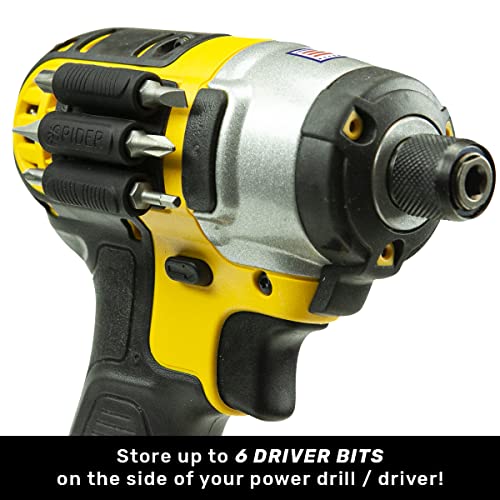 Spider Tool Holster, BitGripper v2 Drill Bit Holder for Drill & Driver, 4Pk - color: (4) BitGripper v2