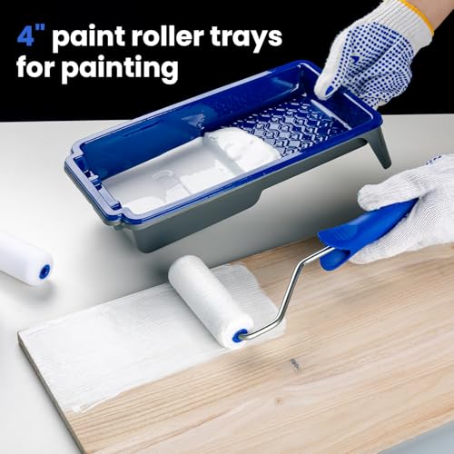 Mister Rui 4 Inch Paint Tray Liners 15-Pack, Disposable Liners Refills