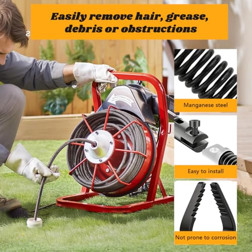 11-Piece Drain Cleaners Drill Attachments Set, 8-Piece Drain Cleaner Combination Cutter Heads with Pipe Brushes & Clog Removers