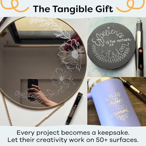Resparked Customizer Engraving Pen Ultimate Cordless Portable Tool for Artists & DIYers - Engrave 50+ Surfaces - Beginner Friendly - Rechargeable - Free 30 Bits & Mastery Guide