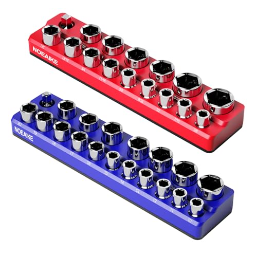 2-Pack 1/2 Inch Magnetic Socket Organizer Metric &SAE - size: 1/2"SAE&METRIC/2PCS