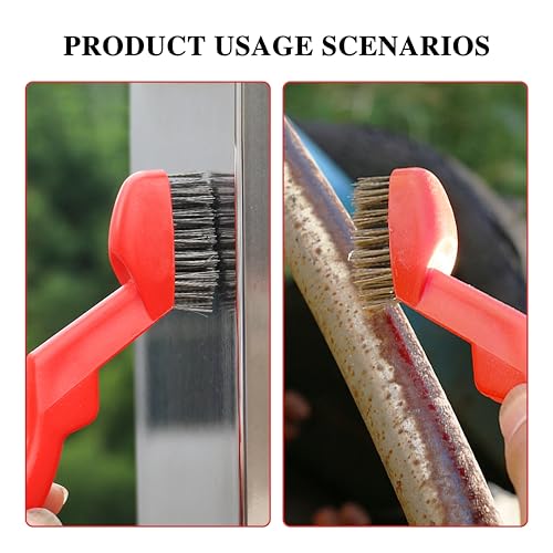 3 Pcs 7" Stainless Steel Wire Brushes - 50% Denser Than Standard Brushes - for Heavy-Duty Cleaning: Grill Grates, Uncoated Pans, Rust Removal, Deburring & Metal Cleaning,Deep Detailing Cleaning