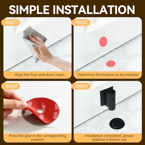 Magnetic Door Stopper,Metal Floor Mount Door Holder