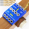 BLEKOO Angled Drill Guide Jig with Level, Drill Guide with 4 Bits for Wood Posts & Cable Railing Lag Screw Kit, Durable All Metal Drill Jig for Drilling 30°, 45°, 90° Degree Angle Holes (Blue-Level) - color: Blue-level