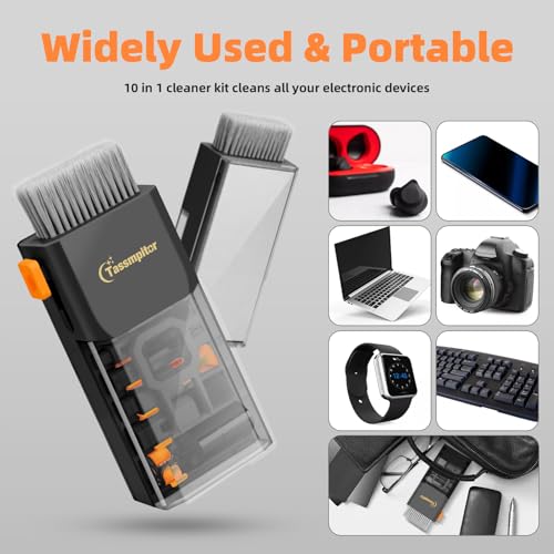 Keyboard Cleaning Kit, All-in-One Laptop & Computer Screen Cleaner, Black - color: Black