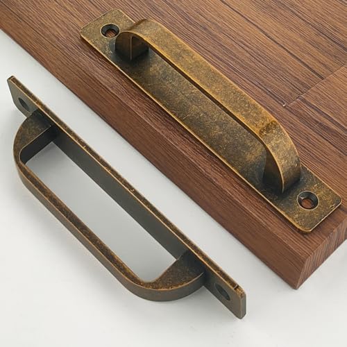 2 Pack 5 Inch 128 mm FlatCopper Cabinet Handles Aluminum Cabinet Pulls Drawer Pulls - color: FlatCopper, size: 5 Inch