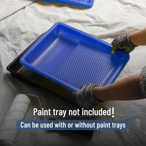 Bates- Paint Tray Liner, 9 Inch, 10 pcs, Dark Blue Paint Pans Trays, Plastic Paint Tray, Roller Tray Liners - color: Dark Blue, size: 10 Pack 9 Inch