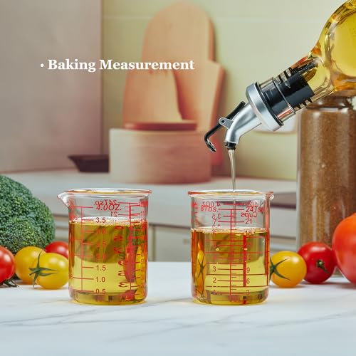 Ackers BORO3.3 4 oz/120 ml Glass Measuring Cup with V-Shaped Spout, 1 Count - size: 120 ML (4 Oz)-SINGLE