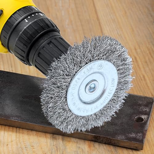 FPPO 8PCS 3 Inch Stainless Steel Wire Wheel Brushes Kit for Drill with 1/4-Inch Shank,Wire Wheels for Power-Operated Grinders (Pack of 2) - size: 3 inches (Pack of 2)