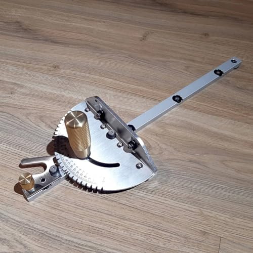 Premium Miter Gauge, 27 Angle Stops for Table Saws, Router Tables, Band Saw and Woodworking Tools (Sliver) - color: Gauge-sliver