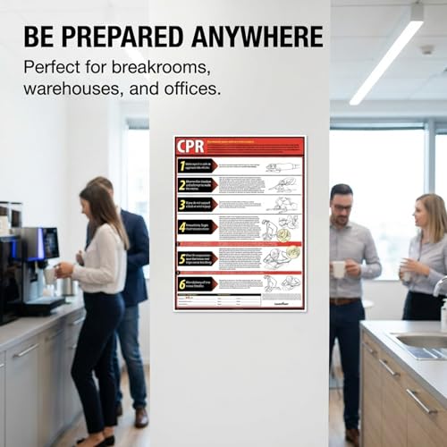 ComplyRight Lifesaving CPR Poster in English, 18" x 24", Safety Signs for Workplace - color: Lifesaving CPR Poster