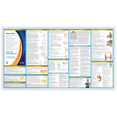 ComplyRight OSHA All-in-One-Safety Poster with GHS Updates, 24" x 44", Employee Information Poster, Safety Signs for Workplace - color: All-in-one-safety Poster